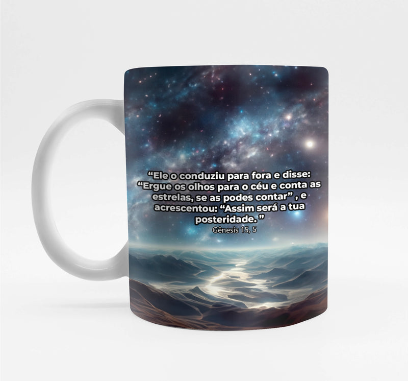 Caneca Descendência de Abraão - Céu Estrelado