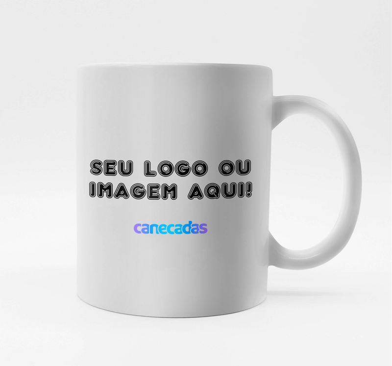 Caneca de Cerâmica Branca com sua Personalização