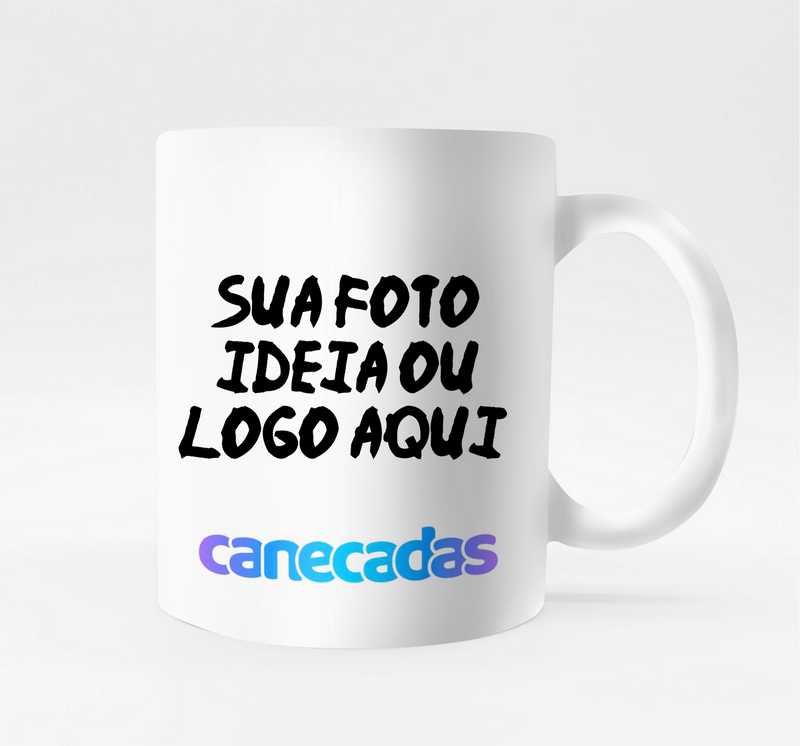 Caneca de Cerâmica Branca com sua Personalização